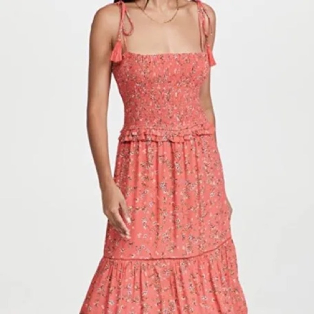 Lost + Wander Pink Strapless Ruffled Sundress - Picture 3 of 8